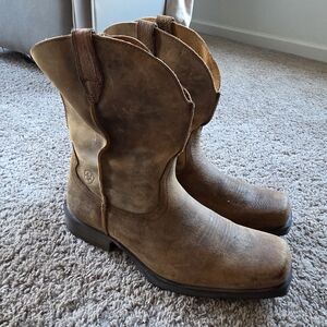 Ariat Heritage Western Boots Mens Size 15D Brown Leather Square Toe